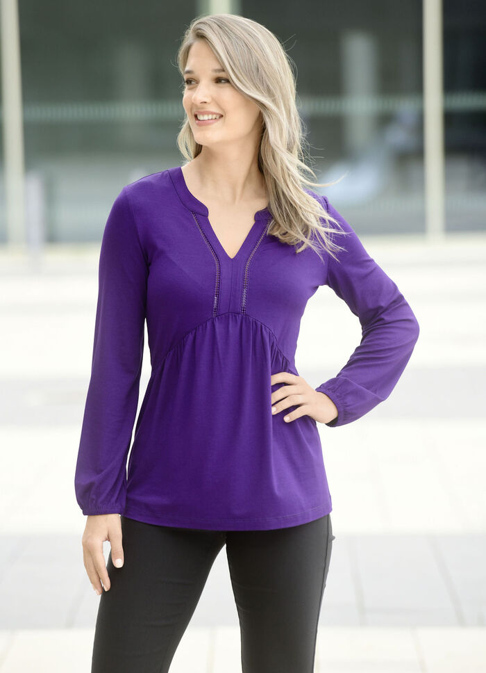 Skjorta med broderie anglaise 