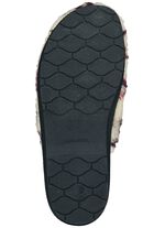 Tofflor i tryckt plyschmaterial 