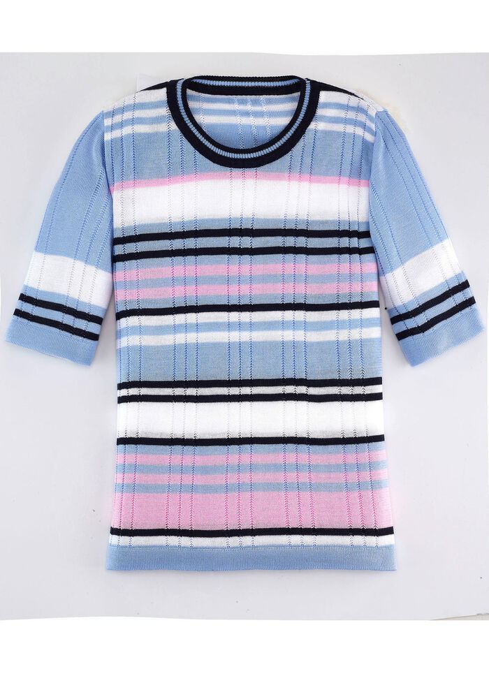 tr&ouml;ja med randig design BLEU-MARINE-MULTICOLOUR