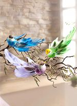 dekorativa f&aring;glar, upps&auml;ttning av 3 