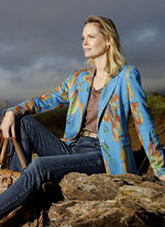 Blazer i h&ouml;gkvalitativ jacquardstickad 