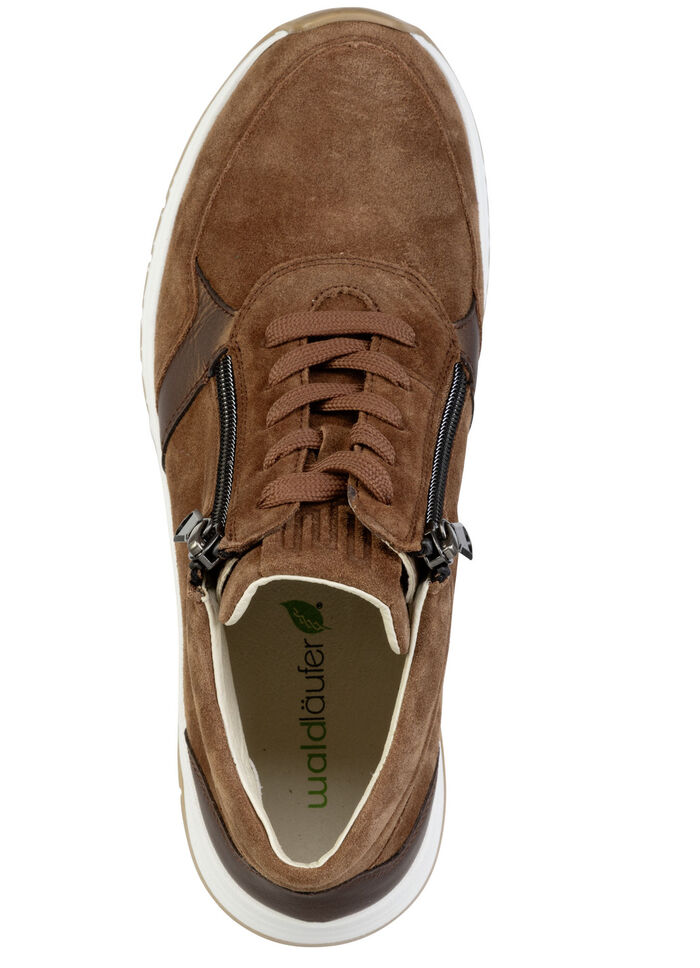 Waldläufer, bekväma damstövlar, bredd H, med avtagbar fotbädd COGNAC