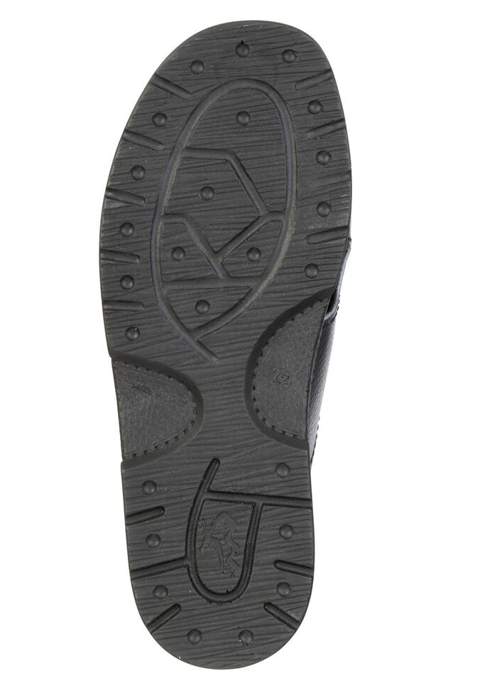 Bekv&auml;ma herrslippers, bredd K, med kardborreband SCHWARZ