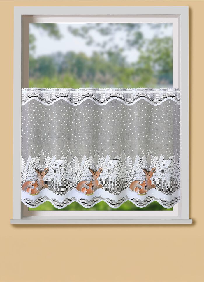 Handm&aring;lad kort gardinhjort 