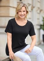 Skjorta med strass SCHWARZ