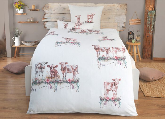 S&auml;ngset i polycotton med dragkedja 