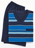 Tv&aring;pack shorts med V-ringning och br&ouml;stficka 