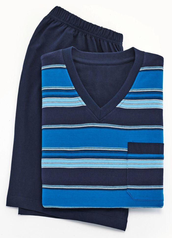 Tv&aring;pack shorts med V-ringning och br&ouml;stficka 