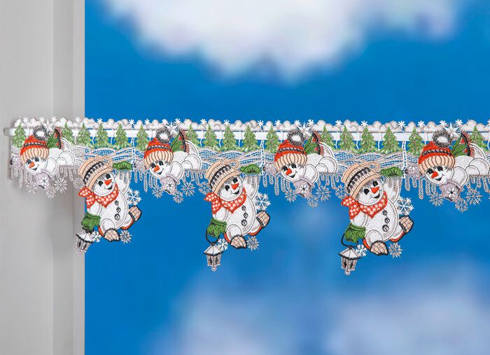 St&aring;ngdekoration sn&ouml;gubbar gjorda av &auml;kta Plauenspets 