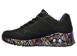 SKECHERS sneakers med snörning delvis tryckta med färgglada hjärtan, 