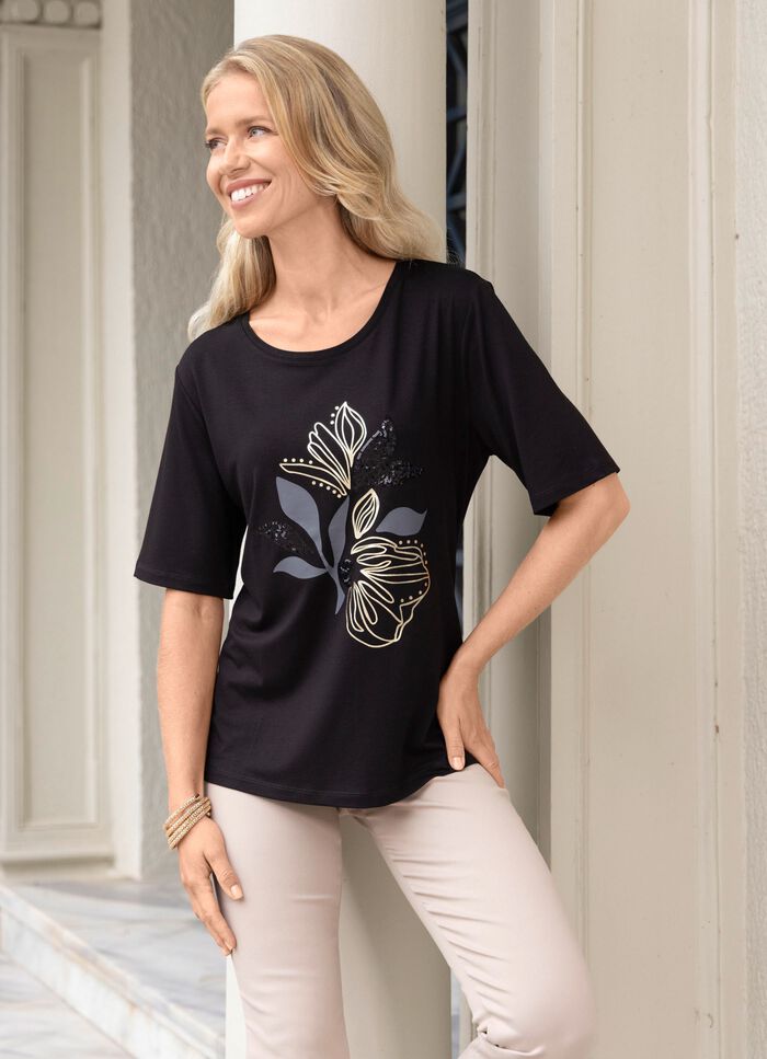 Skjorta med paljettdekoration 