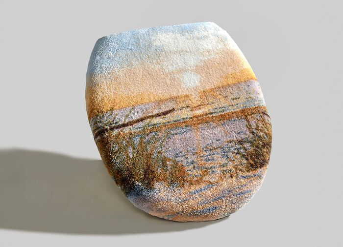 Badrumsset från Grund med halkfri latexbaksida BLÅ