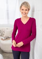 Skjorta med V-ringning i 2 f&auml;rger 