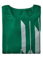 skjorta med kontrasttryck GR&Ouml;N-VITT