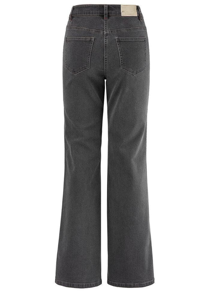 Jeans med dekorativa s&ouml;mmar i etnisk stil 