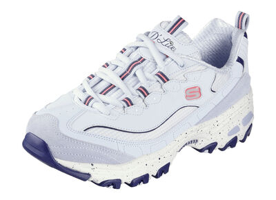 SKECHERS sneakers med snörning och mockakanter, , large