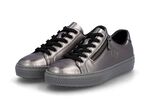 Rieker, trendiga damsneakers med dragkedja GAMMALT SILVER