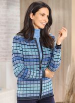 Cardigan med grafiskt m&ouml;nster 