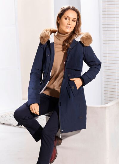 Kort kappa med dold kardborrekn&auml;ppning 