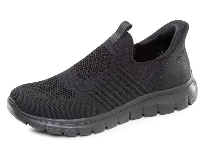 Rieker, lätta herrtofflor, med förstärkt hälkappa SVART