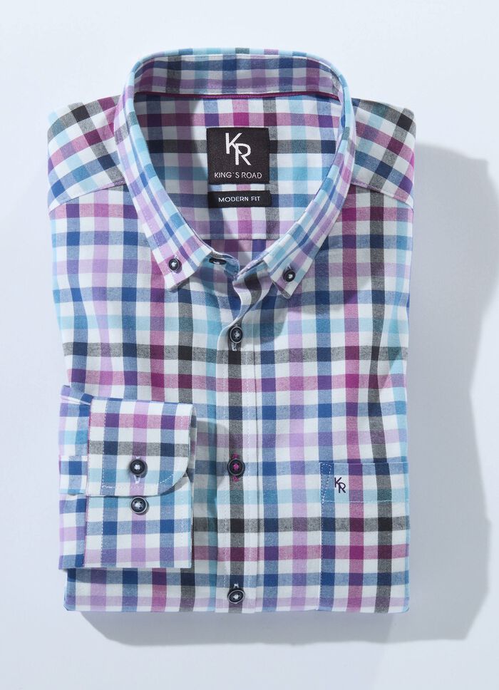 "King's Road" skjorta med button-down krage i 4 f&auml;rger 