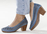 Gemini pumps gjorda av nappaläder JEANS