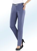 Byxor med stretch i midjan R&Ouml;KT BL&Aring;T SMELT.