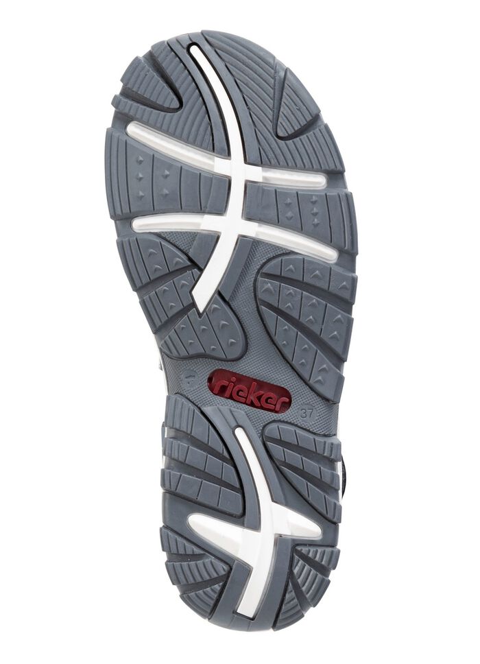 Rieker, sportiga damsandaler, med tv&aring; kardborreband 