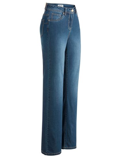 Moderiktiga jeans i 5-ficksform 