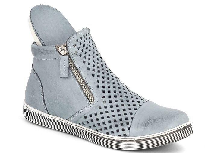 Andrea Conti ankelstövel med dragkedjor i sidorna LJUSGRÅ