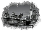 3D-väggtatuering New York med imponerande 3D-effekt, 