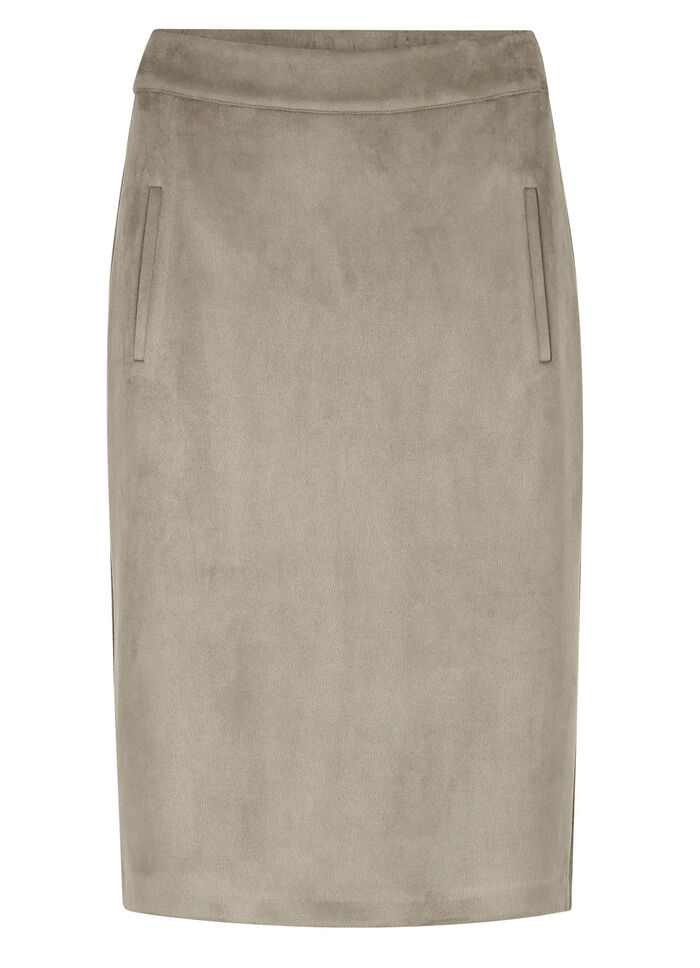 Kjol i mocka-look 