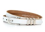 Snyggt l&auml;derb&auml;lte f&ouml;r kvinnor, 1,5 cm brett WEISS