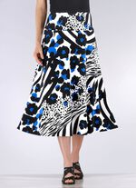 Kjol med figursmickrande, bred passform 