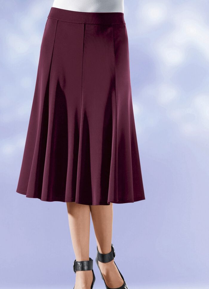 8-panels kjol med klockformad sv&auml;ngf&aring;ll BORDEAUX