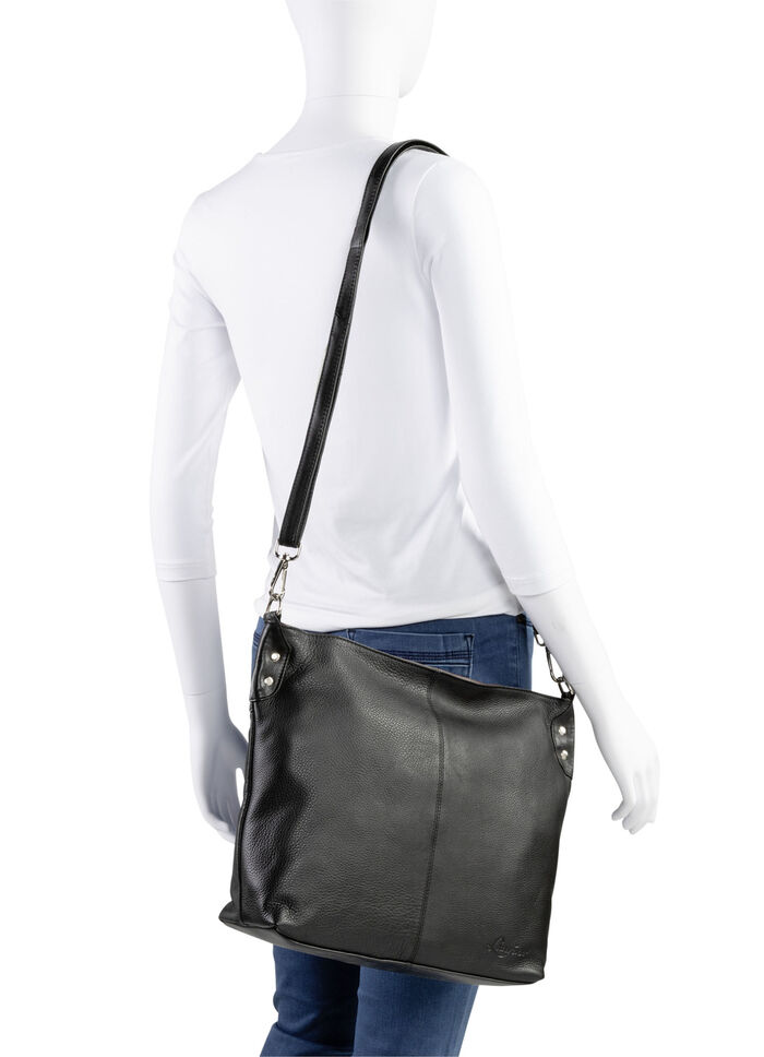 Laurina, väska, dam, med justerbar axelrem SVART MARON