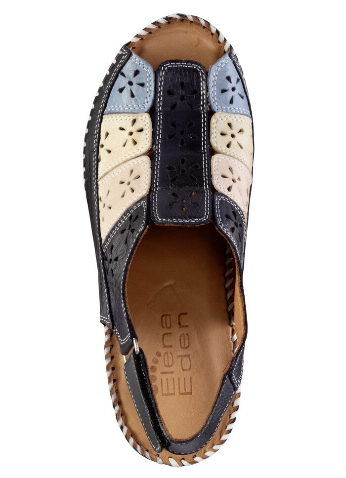 ELENA EDEN sandal av mjukt, perforerat nappaläder, 