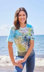 Skjorta med helt&auml;ckande tryck 