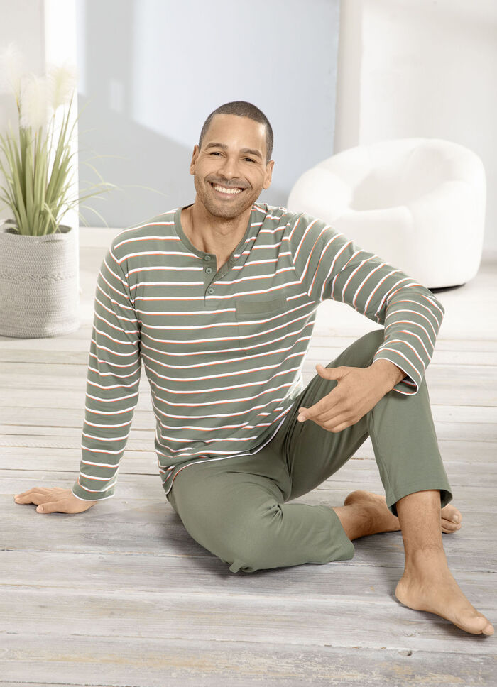 Pyjamas i två-pack med knappslå och öppna muddar 