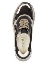 Waldläufer, bekväma damsneakers, bredd H, med uttagbar fotbädd TAUPE-FÄRGERIGT