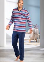 Tv&aring;pack pyjamas med v-ringning och &ouml;ppna f&aring;llar 