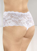 Trepack stringbyxor i elastisk spets 