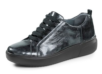 Waldl&auml;ufer sn&ouml;rsko tillverkad av b&auml;sta skrynkliga lack 