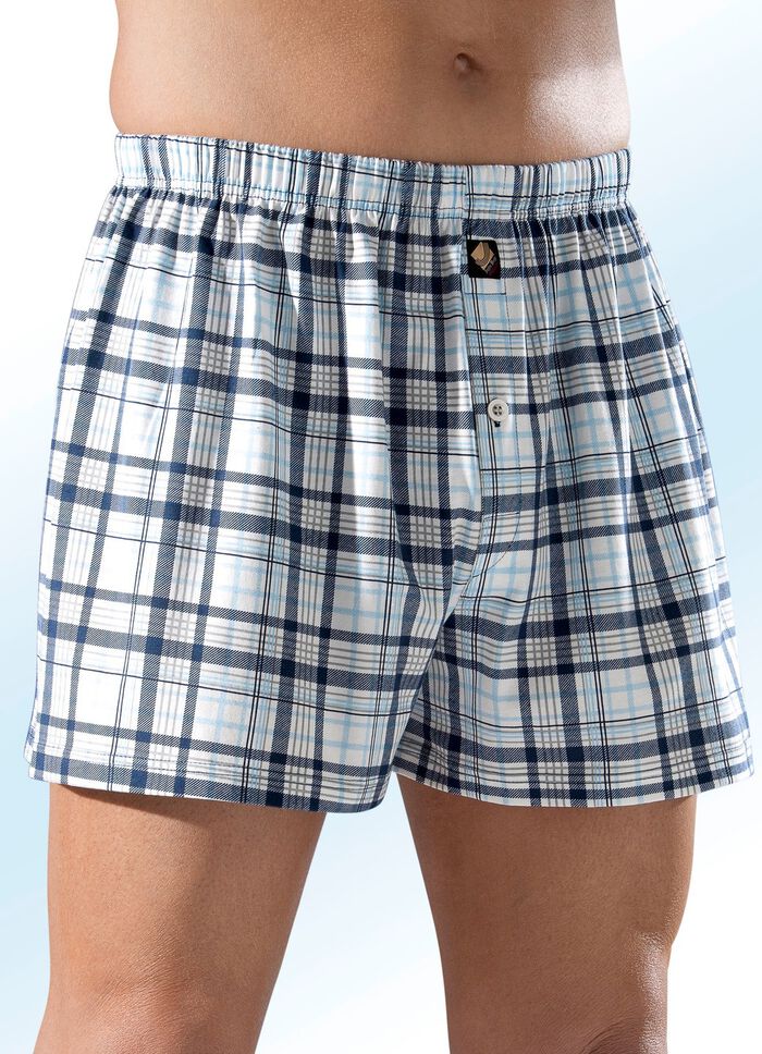 Fyrpack boxershorts, rutiga 