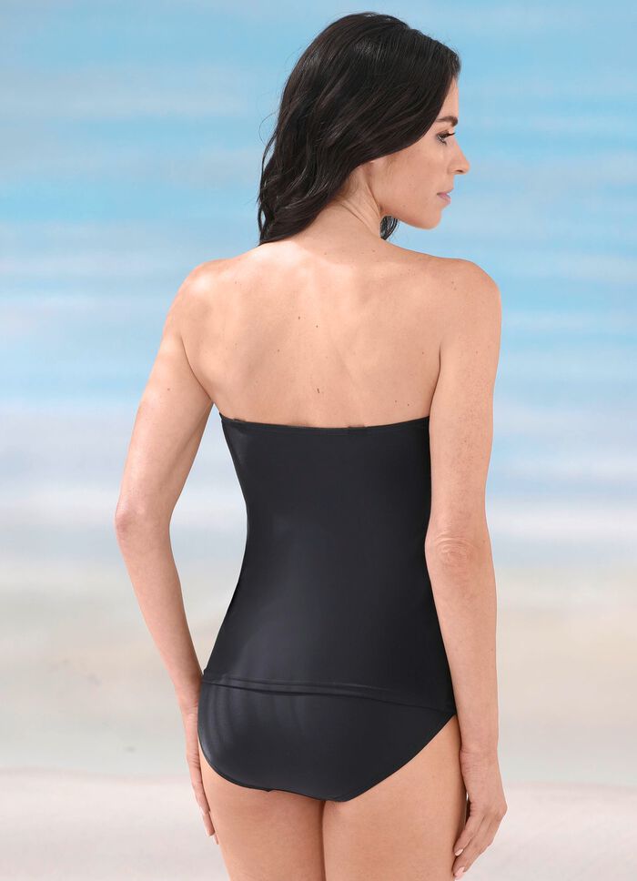 Laurina tankini med placerad tryckdesign och avtagbara remmar 