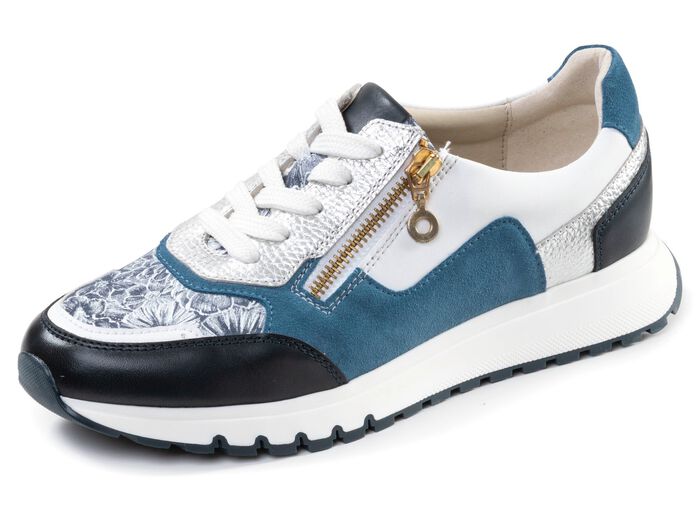 ELENA EDEN, eleganta damsneakers, vidd G, med uttagbar fotb&auml;dd JEANS-BUNT