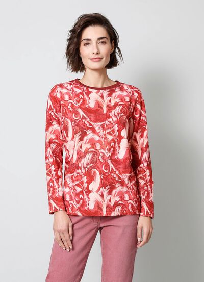 Tröja med mudd i halsringning 