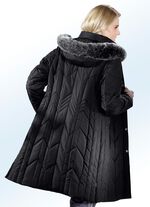 Kort kappa med avtagbar huva 