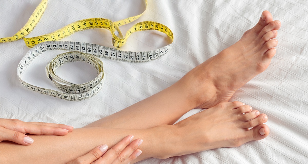 Fötter och ett måttband